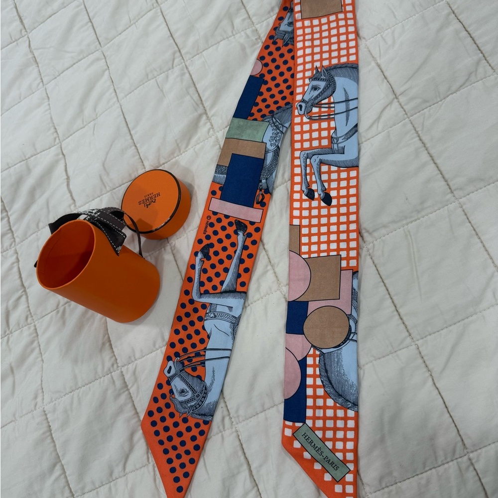 Hermes twilly scarf with box